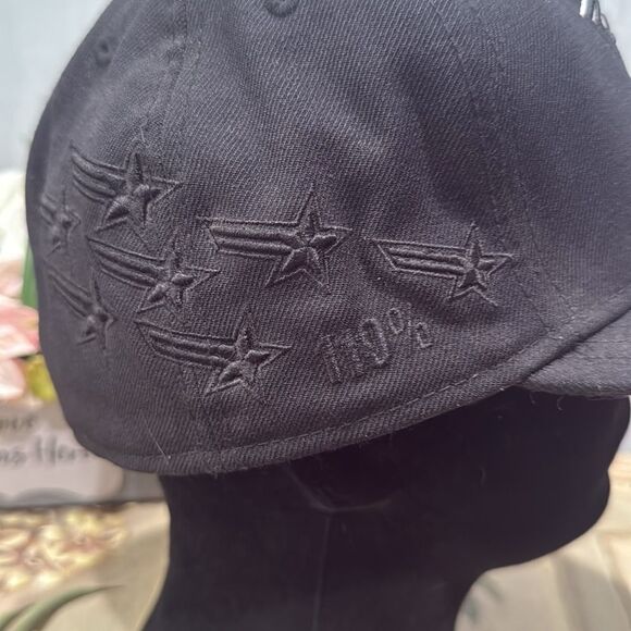 Vintage New Era Famous Stars & Straps 100% Wool Fitted Cap Hat Travis Barker Y2K - Picture 6 of 12